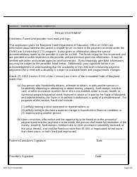 Form DOC341.10 Special Needs Rate Request Form - Child Care Scholarship Program - Maryland, Page 2