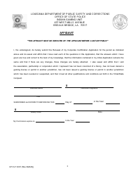 Form DPSSP0097 Corporate Certification Renewal Application - Louisiana, Page 7
