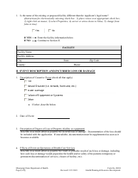 Form 808 E Application for an Emergency Certificate of Need - Mississippi, Page 2