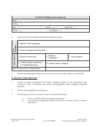 Form 802 E Notice of Intent (Noi) to Apply for a Certificate of Need (Con) - Mississippi, Page 2