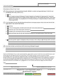 Form CR-133 Request for Court-Appointed Lawyer in Misdemeanor Appeal - California, Page 2