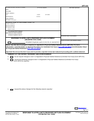 Document preview: Form APP-020 Response to Appellant's Proposed Settled Statement - California