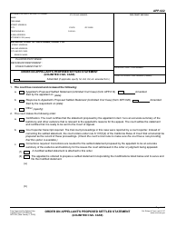 Form APP-022 Order on Appellant&#039;s Proposed Settled Statement (Unlimited Civil Case) - California
