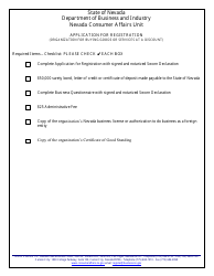 Application for Registration - Organization for Buying Goods and Services at a Discount - Nevada, Page 10