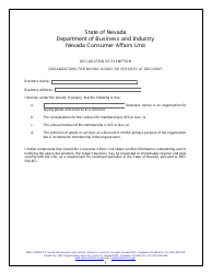 Application for Registration - Organization for Buying Goods and Services at a Discount - Nevada, Page 11