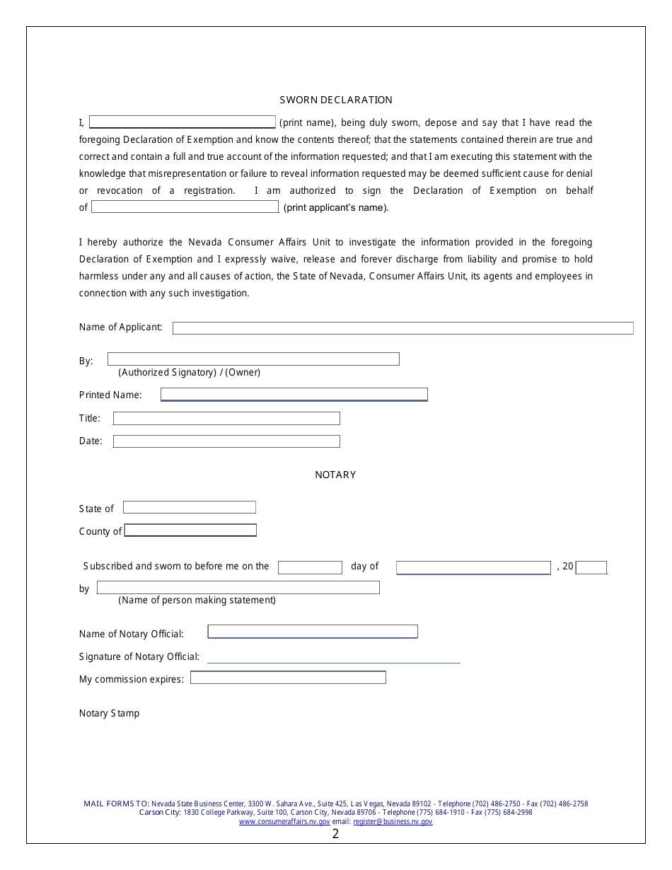 Application for Registration - Organization for Buying Goods and Services at a Discount - Nevada, Page 12