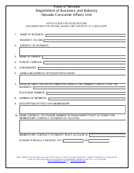 Application for Registration - Organization for Buying Goods and Services at a Discount - Nevada, Page 2