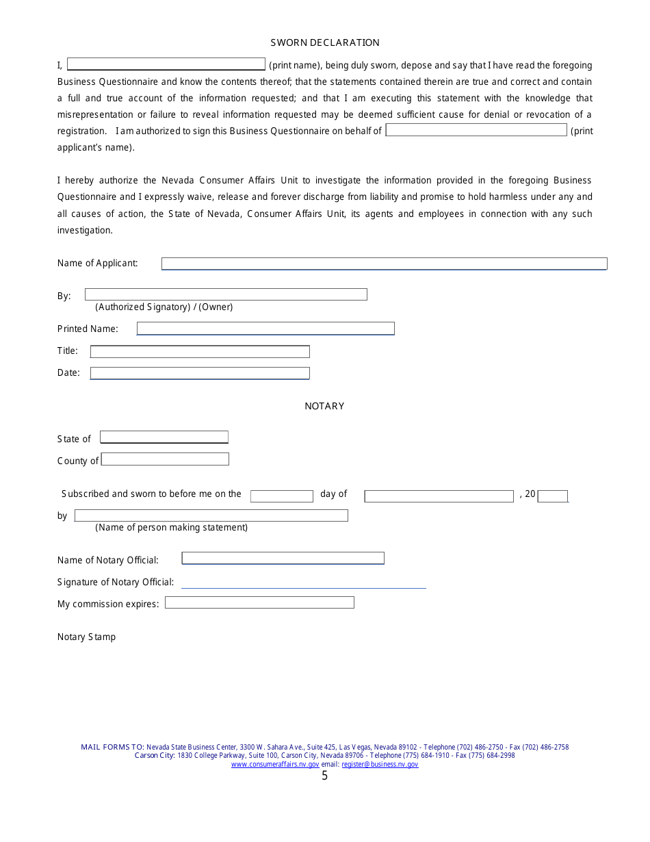 Application for Registration - Organization for Buying Goods and Services at a Discount - Nevada, Page 9