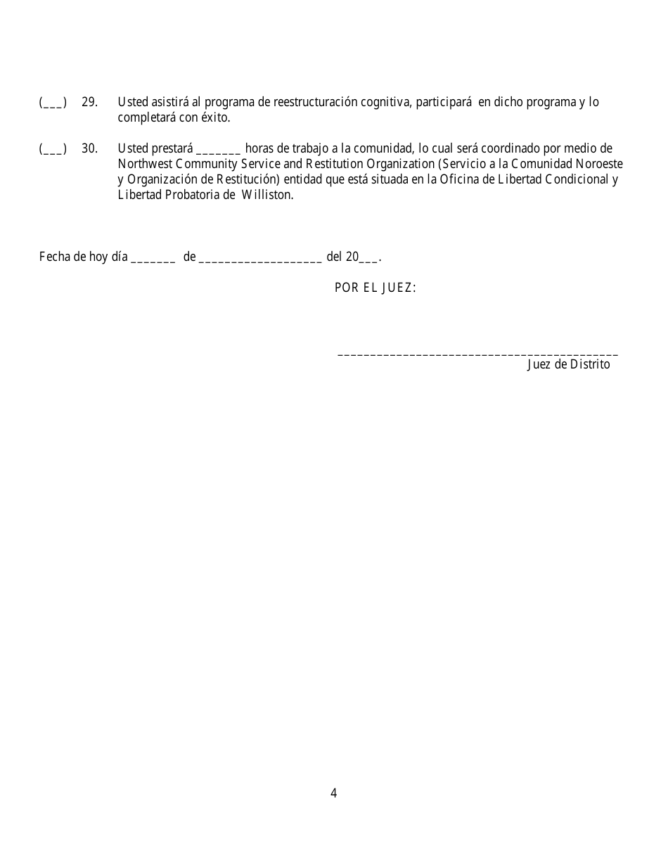 Apendice A Delito Menor - North Dakota (Spanish), Page 4