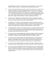 Apendice A Terminos Y Condiciones De Libertad Condicional/Libertad Probatoria - North Dakota (Spanish), Page 3