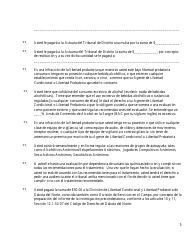 Apendice A Terminos Y Condiciones De Libertad Condicional/Libertad Probatoria - North Dakota (Spanish), Page 5