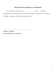 Apendice A Terminos Y Condiciones De Libertad Condicional/Libertad Probatoria - North Dakota (Spanish), Page 9