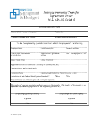 Form PE-00642-02 Intergovernmental Transfer Agreement - Minnesota