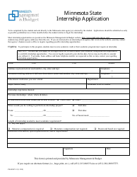 Document preview: Form PE-00547-12 Minnesota State Internship Application - Minnesota
