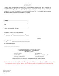 SCDCA Form PEO-05 Professional Employer Organization Continuing Education Compliance - South Carolina, Page 2