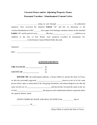 Application to Petition Abandonment or Vacation of Easement - City of Fort Worth, Texas, Page 5