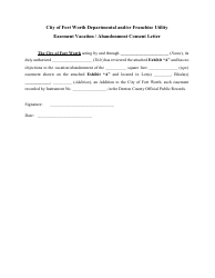 Application to Petition Abandonment or Vacation of Easement - City of Fort Worth, Texas, Page 6
