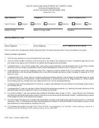 SCDC Form 1-18 Guest Volunteer Information - South Carolina