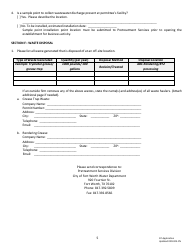 Grease Trap/Interceptor Discharge Permit Application - Food Service Establishments - City of Fort Worth, Texas, Page 5