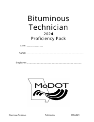 Document preview: Bituminous Technician Proficiency Pack - Missouri, 2024