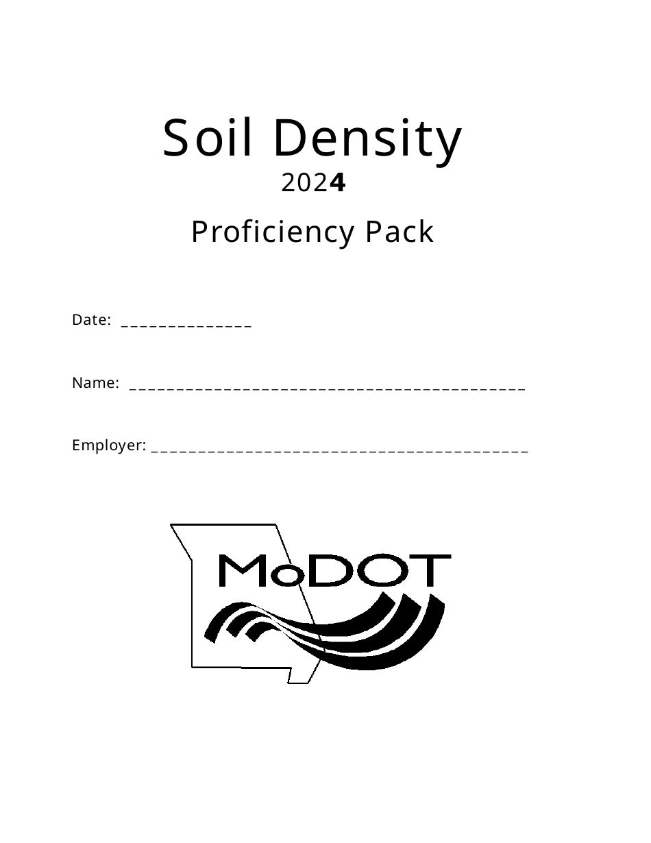Soil Density Proficiency Pack - Missouri, Page 1