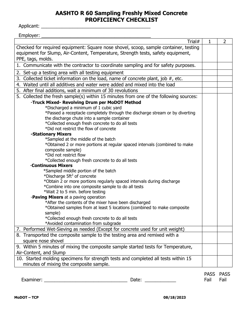 Concrete Field Proficiency Pack - Missouri, Page 3