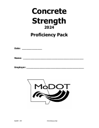 Document preview: Concrete Strength Proficiency Pack - Missouri, 2024