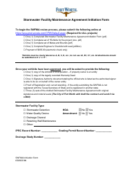 Stormwater Facility Maintenance Agreement Initiation Form - City of Fort Worth, Texas