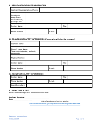 Developer Easement Initiation Form - City of Fort Worth, Texas, Page 3