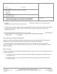 Form FL/E/FR-411 Declaration of Private Child Custody Recommending Counselor Regarding Qualifications and Availability - County of Sacramento, California