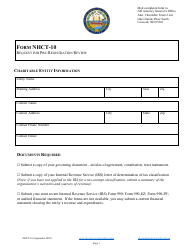 Form NHCT-10 Request for Pre-registration Review - New Hampshire
