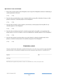 Form NHCT-10 Request for Pre-registration Review - New Hampshire, Page 2