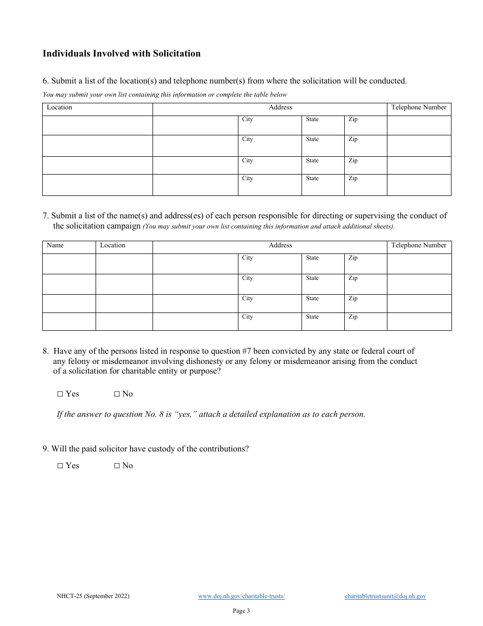 Form NHCT-25 Solicitation Notice - New Hampshire, Page 3