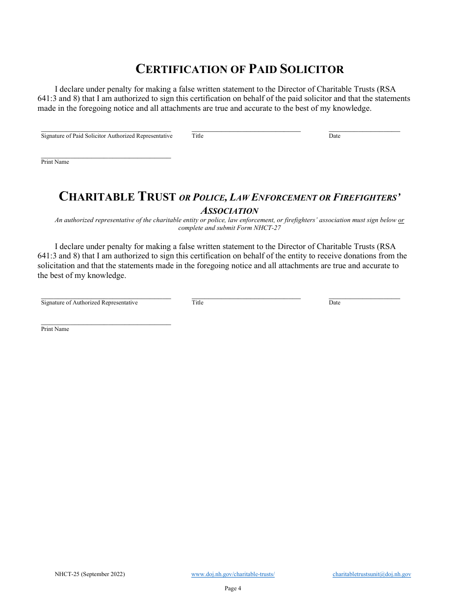 Form NHCT-25 Solicitation Notice - New Hampshire, Page 4