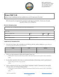 Form NHCT-20 Application for Registration or Renewal of Fundraising Counsel - New Hampshire