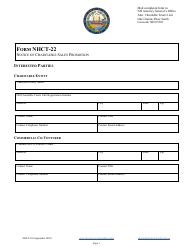 Document preview: Form NHCT-22 Notice of Charitable Sales Promotion - New Hampshire