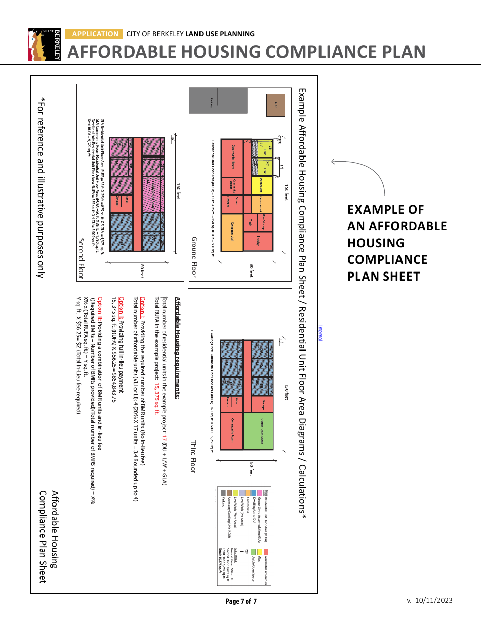 Affordable Housing Compliance Plan Form - City of Berkeley, California, Page 7