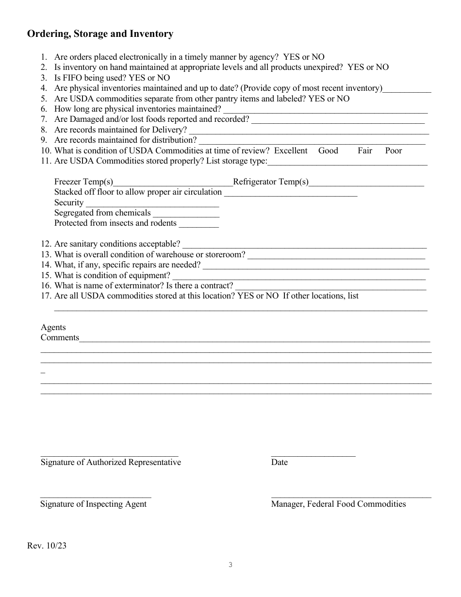 The Emergency Food Assistance Program (Tefap) Review - Delaware, Page 3