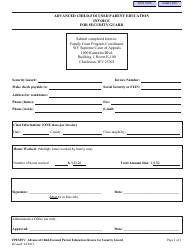 Document preview: Form FPESINV Advanced Child-Focused Parent Education Invoice for Security Guard - West Virginia