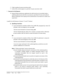 Form CRM1502 Preliminary Application (Request) to Vacate Conviction of Aid/Abet Felony Murder - Minnesota, Page 2