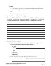 Form CRM1502 Preliminary Application (Request) to Vacate Conviction of Aid/Abet Felony Murder - Minnesota, Page 3