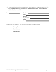 Form CRM1502 Preliminary Application (Request) to Vacate Conviction of Aid/Abet Felony Murder - Minnesota, Page 4