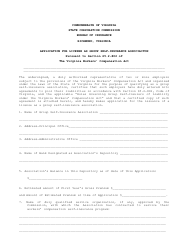 Document preview: Application for License as Group Self-insurance Associaiton - Virginia