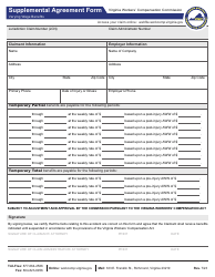 Supplemental Agreement Form Varying Wage Benefits - Virginia