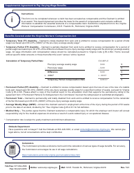 Supplemental Agreement Form Varying Wage Benefits - Virginia, Page 2