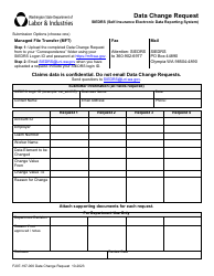 Document preview: Form F207-197-000 Data Change Request - Siedrs (Self-insurance Electronic Data Reporting System) - Washington