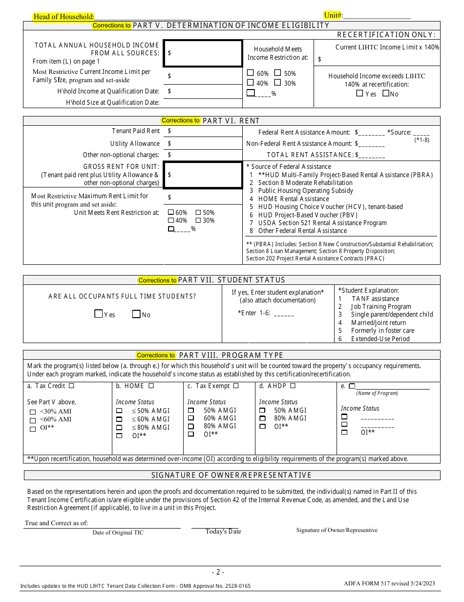 Adfa Form 517 Fill Out Sign Online And Download Fillable Pdf Arkansas Templateroller 7154