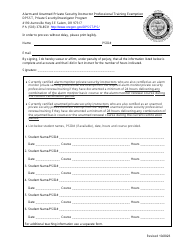 Document preview: Alarm and Unarmed Private Security Instructor Professional Training Exemption - Oregon