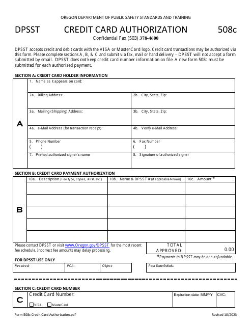 Form 508C  Printable Pdf