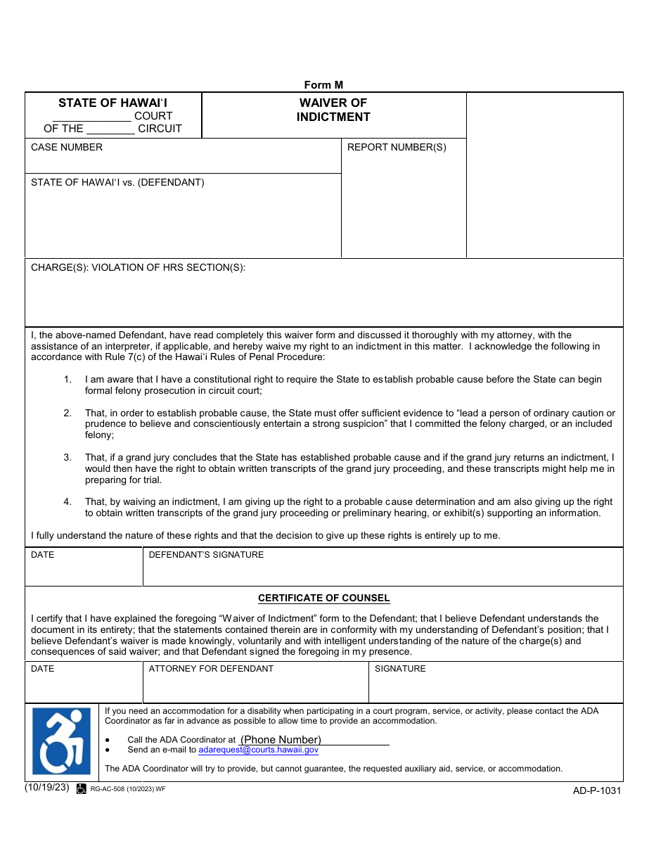 State Form M 10 Form.pdf Form M (AD-P-1031) - Fill Out, Sign Online and Download Fillable PDF ...